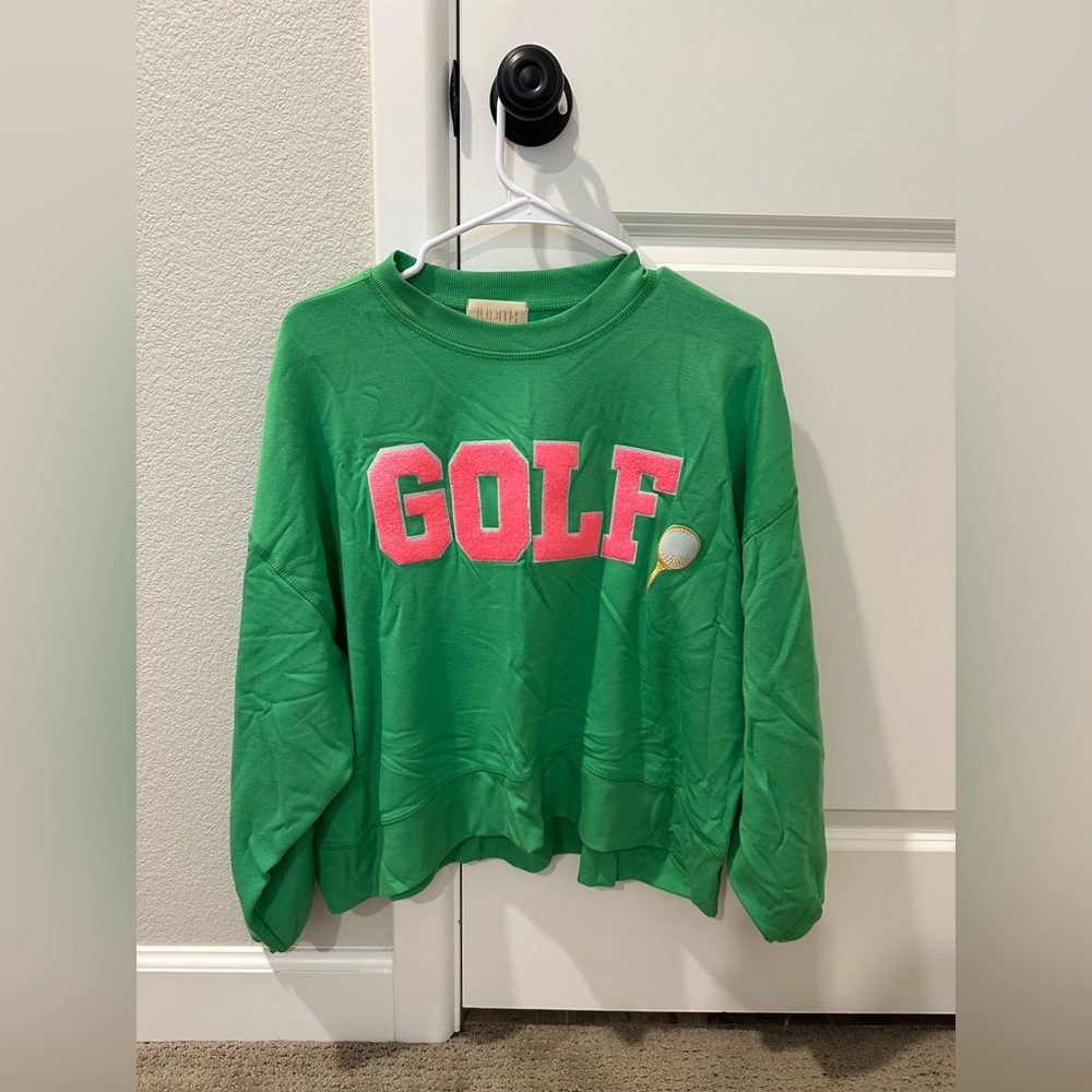 Judith March Green Golf Sweatshirt Small